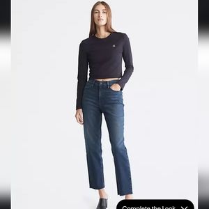Calvin Klein Straight Fit High Rise Ankle Jeans 27